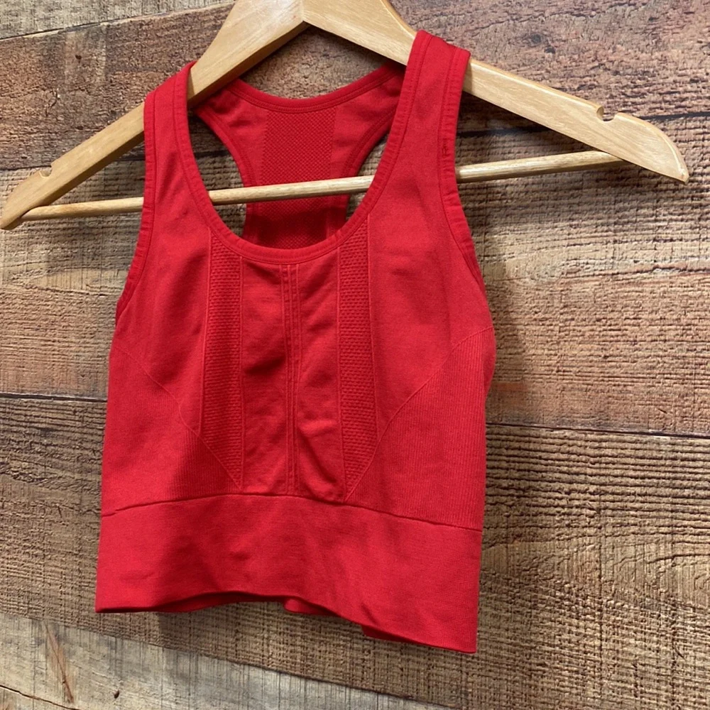 Lipstick Red Legend Longline Sports Bra